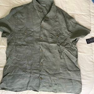 Lucky brand 100% linen button down shirt